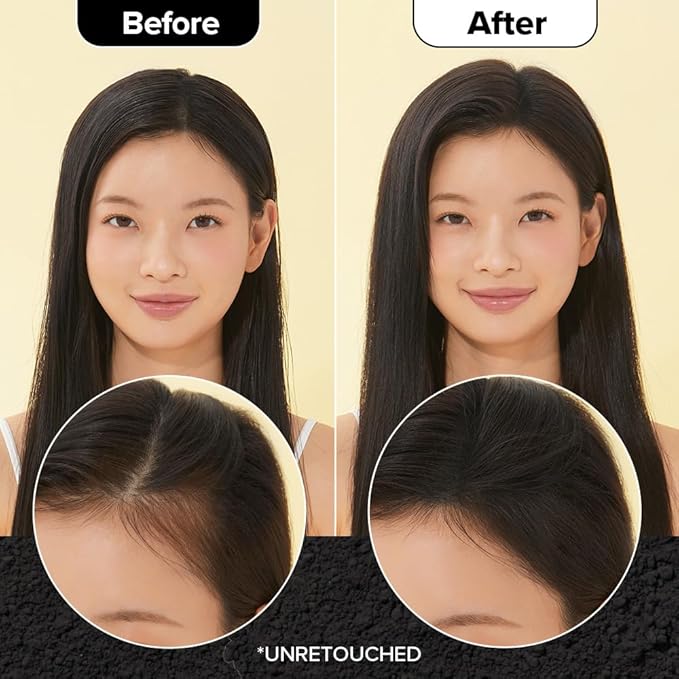 I DEW CARE Biotin Clarifying Dry Shampoo - Tap Secret Black | Strengthening & Volumizing, Powder Type, Refillable, Travel size, Non-aerosol, Brunette, Korean Ginseng, 0.24 Oz