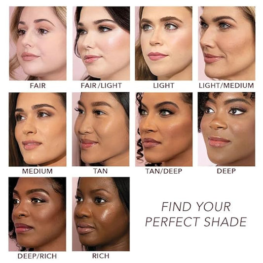 T.C.E. Super Coverage Serum Full Coverage Foundation Makeup for Mature Skin – Hydrating Formula w/Peptides – Full Coverage Makeup – Clean, Vegan, Cruelty-Free - 60 Day Supply - (Fair)