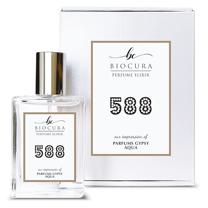 BC Perfume 588 Inspired by Parfums Gypsy Aqua For Women & Men Replica Fragrance Dupes Eau de Parfum Spray Bottle 1.7 Fl Oz/50ml-X1