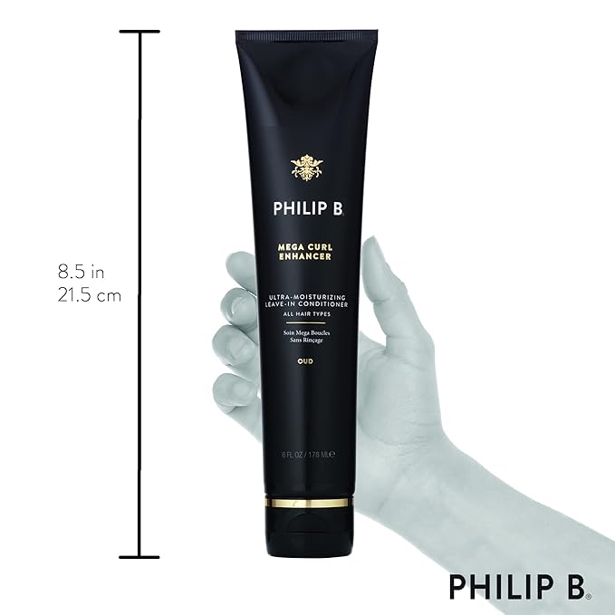 PHILIP B Mega Curl Enhancer, 6 fl. oz. (178 ml) - Ultra-Moisturizing Leave-in Conditioner, Repairs Dry Strands, Tames Frizz