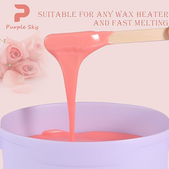 Smooth Hard Wax Beads Bulk - Professional Hair Removal Wax Kit for Coarse Hair & Sensitive Skin - Low Temperature, Painless Brazilian, Bikini, Face, Body Home Use (5lbs, Natural Pearl)