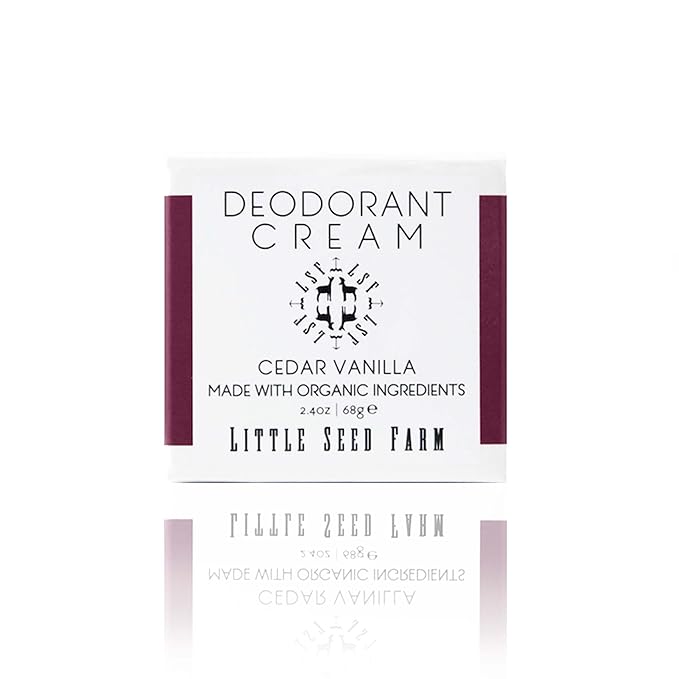 Little Seed Farm All Natural Deodorant Cream - Cedar Vanilla - Aluminum Free Deodorant for Women or Men, Net Wt. 2.4oz | 68g