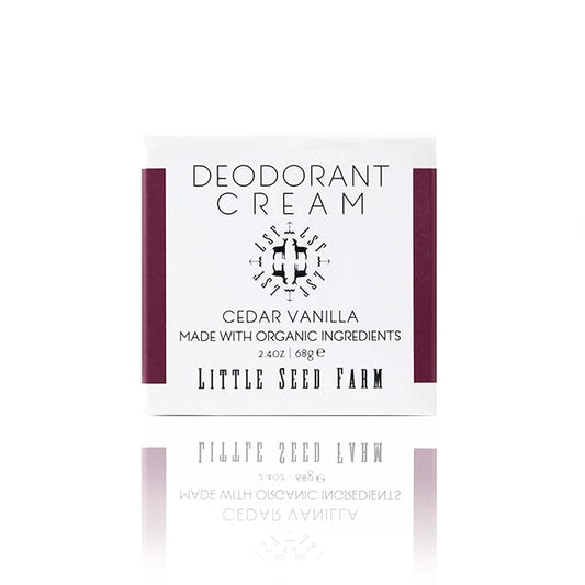 Little Seed Farm All Natural Deodorant Cream - Cedar Vanilla - Aluminum Free Deodorant for Women or Men, Net Wt. 2.4oz | 68g
