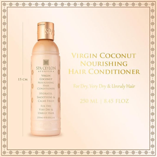 SPA CEYLON Virgin Coconut Nourishing Hair Conditioner | Hydrating & Restoring Conditioner Moisturizes | Moisturizing Conditioner Ultimate Moisture for Dry Hair Moisturizing