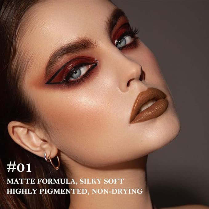 3Pcs Gradient Matte Lipstick Crayon Lip Liner pencil, Flawless Contour Gradual Ombre Effect lip Pencil, for Women Long Lasting Waterproof Smudge Proof Lipstick Pencil 01#+03#+05#