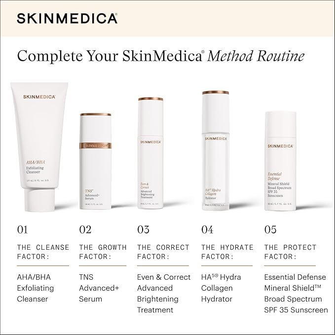 SkinMedica AHA/BHA Exfoliating Face Wash (NEW PACKAGING),Gentle Facial Exfoliating Scrub with Jojoba Oil for Smoother, Radiant Skin - Helps Improve the Appearance of Skin Tone & Texture (6 Fl Oz)