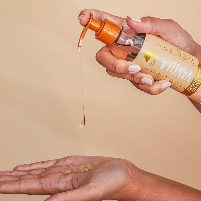 Tree Hut Vanilla Moisturizing Shave Oil, Hydrating Gel-to-Oil Formula for a Close, Smooth Shave, Made with Shea Butter, For All Skin Types, Holiday Gift & Stocking Stuffer, 7.7 fl oz