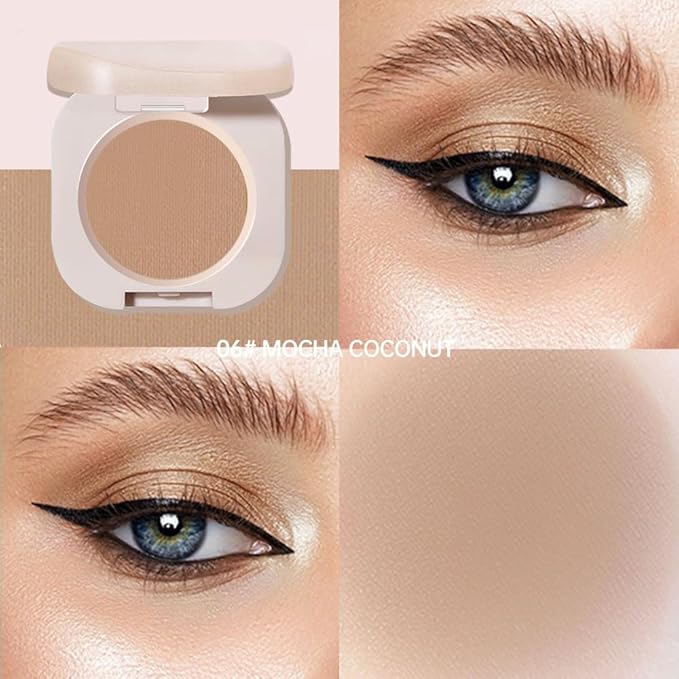 Pearlescent mini Eyeshadow Highly Pigmented Blend Matte & Shimmer EyeShadow,Cream Moisturizing Waterproof&Long Lasting Eye Makeup Natural Luminous Makeup Look (B06, 1 Count (Pack of 1))