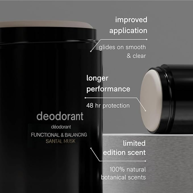 Jack Henry Natural Deodorant for Men & Women, Santal Musk Scent, Aluminum Free Deodorant with Shea Butter, Probiotics, Vegan Plant Based, Long Lasting, Baking Soda Free with Coconut MCT, 2.65 oz