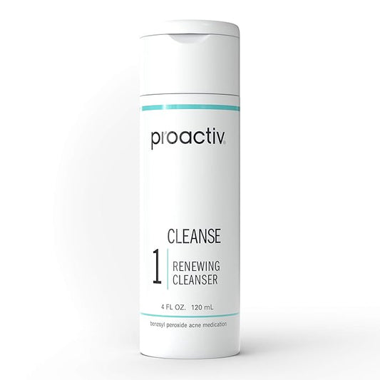 Proactiv Acne Cleanser - Benzoyl Peroxide Face Wash and Acne Treatment - Daily Facial Cleanser and Hyularonic Acid Moisturizer with Exfoliating Beads - 60 Day Supply, 4 Oz