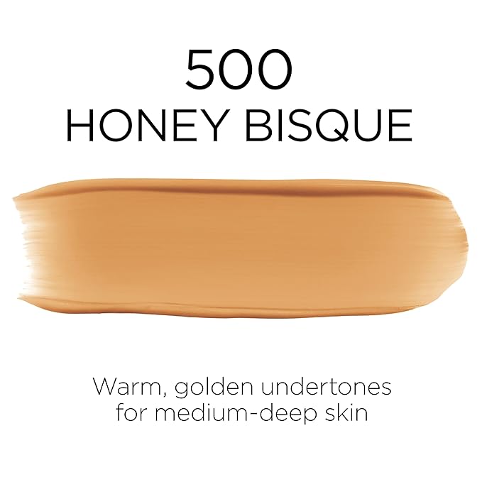 L'Oreal Paris Makeup Infallible Up to 32 Hour Fresh Wear Lightweight Foundation, 500 Honey Bisque, 1 Fl Oz, Packaging May Vary