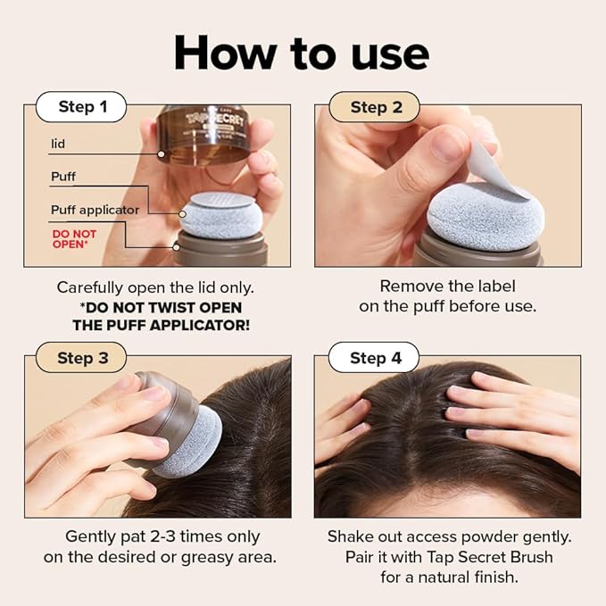 I DEW CARE Biotin Clarifying Dry Shampoo - Tap Secret Dark Original & Dark Brown Duo set | Strengthening & Volumizing, Powder Type, Refillable, Travel size, Brunette, Beauty Gift Sets, 0.29 Oz * 2ea