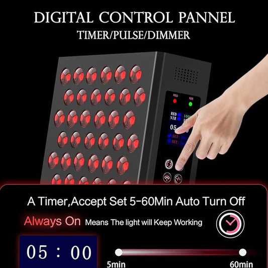 Red Light Therapy for Face and Body 360W Infrared Light Therapy Device with 72 Dual LEDs Chip 660nm and 850nm Red Light Therapy Light Panel for Pain Relief,Sleep, Skin Health