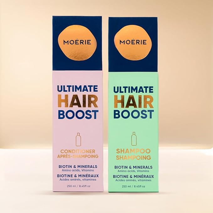 Moerie Ultimate Mineral Shampoo and Conditioner Set - Vegan Friendly, Paraben Free, Hair Growth Products for Longer, Thicker, Fuller Hair - Includes Hair Mask
