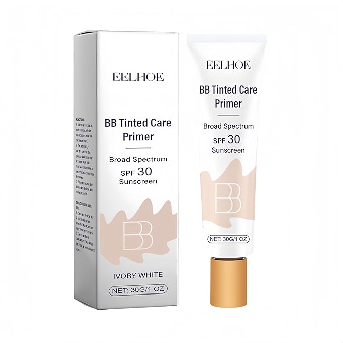 BB Tinted Moisturizer SPF 30, Full Coverage Light-Medium Skin Color Light Hydrating & Smoothing. (ivory white)