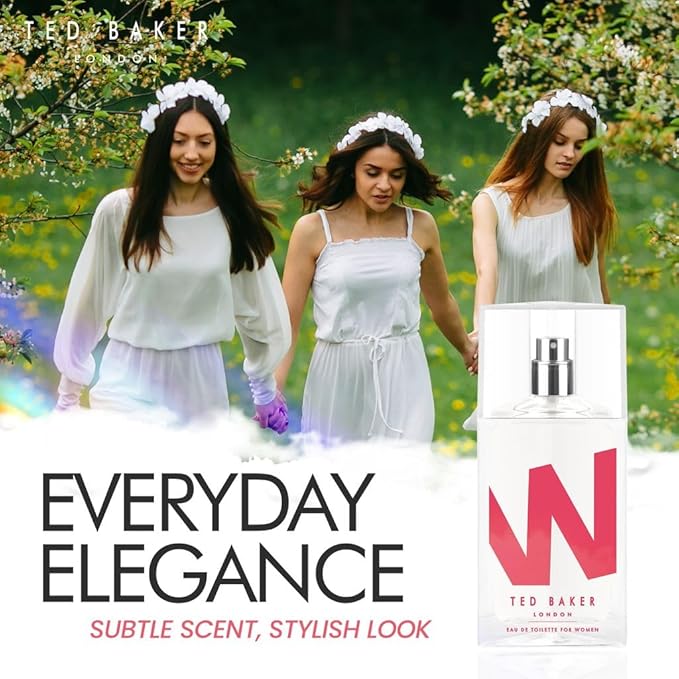 Ted Baker W EDT Duo Pack, Gentle and Sophisticated Fragrance, Fig Leaf, White Peony and African Violet Top Notes with Pink Orchid, Cassis and Raspberry Middle Notes, 2 x 2.54 fl oz