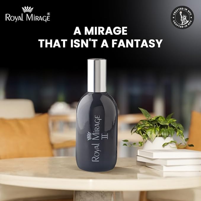 Royal Mirage II Eau de Toilette - Premium Citrus & Jasmine Fragrance Spray - 120ml (4 oz) Long-Lasting EDT - Authentic Heritage Scent