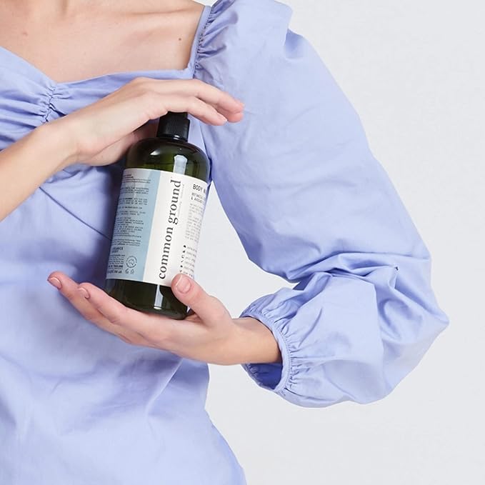 COMMON GROUND Natural Body Wash - Paraben & Cruelty Free, Vegan, Plant-Based, Botanical Freesia Scent & Avocado Oil Extracts - All Skin Types, Men & Women, Sensitive