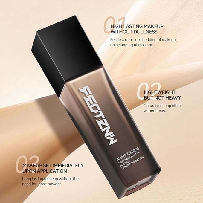 Feotznw Flawless Finish Foundation - Medium Coverage, Lightweight, Semi-Matte Finish for Uneven Skin Tone, Vegan & Cruelty-Free, 1.014 fl oz (Beige)