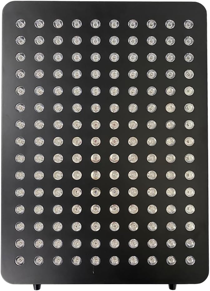 BestQool Red Light Therapy Device, 4 Wavelengths Full Body Near Infrared Light Therapy, Elite Grade Dual Chip 150 LEDs, High Power Output Red Light Panel for Anti-Aging, Pain Relief. 250W.