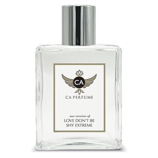 CA Perfume Impression of Love Don’t Be Shy Extreme for Women Eau De Parfum Amber Vanilla Scent Long Lasting Perfumes for Women Signature Scent for Day and Night Wear 3.4 Fl Oz 100ml