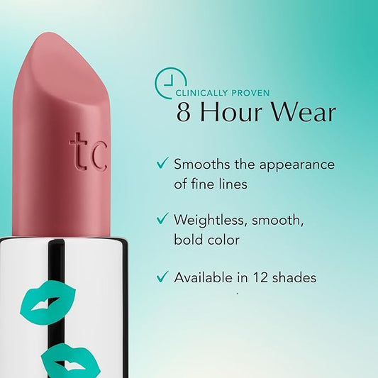 Thrive Causemetics Impact-FULL Smoothing Lipstick, Moisturizing Lip Makeup Essential with Vitamin E, Lightweight Creamy Lipstick for Women, Long Lasting, Vegan, Shade Maya (Rich Red)