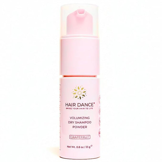 Hair Dance Dry Shampoo Powder | Non-Aerosol | Travel Size | Natural & Organic | Made in USA | No Benzene, Vegan, Cruelty Free, For All Hair Colors, Free of Talc | Grapefruit Oil Scent - 0.8 Ounce