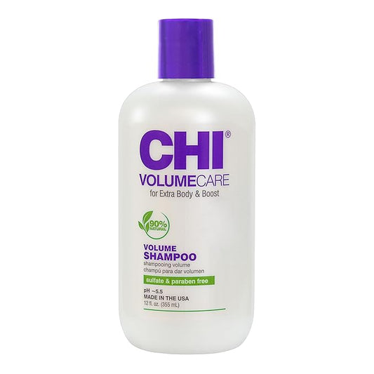 CHI VolumeCare Volumizing Shampoo, Increases Volume on Thin, Fine, or Flat Hair, Balances Moisture, Sulfate, Paraben, & Cruelty-Free, 12 Oz