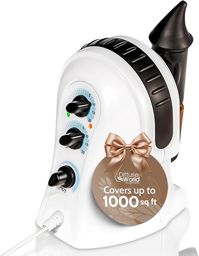 Waterless Diffuser for Essential Oils 110V, Made in USA Black Aroma Atomizer Waterless Essential Oil Diffusers for Home Large Room, Advanced Air Aromatherapy Home Scent Diffusers