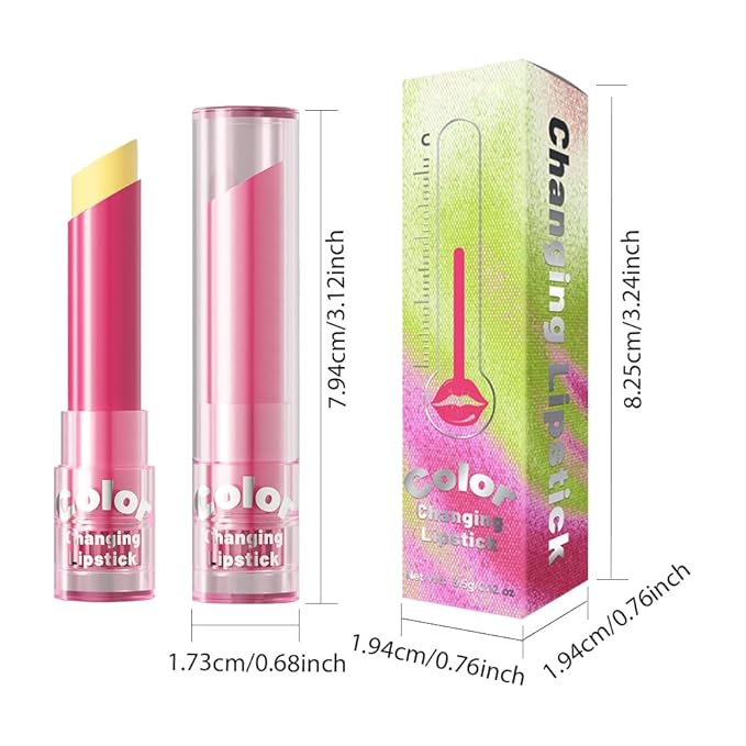 BINGBRUSH Color Changing Lipstick Set, PH Mood Peach Lip Balm and Gloss, Long Lasting Tinted Lip Stain (01# Sunshine Blush, 1 Count (Pack of 1))