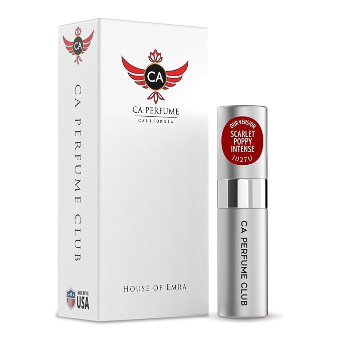 CA Perfume Impression of Scarlet Poppy Intense for Women & Men Eau De Parfum Spray Long Lasting Oriental Floral Perfume (0.27 Fl Oz / 8ml)