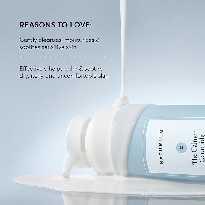 Naturium The Calmer Ceramide Body Wash, Frangrance-Free, Cleansing & Moisturizing for Dry, Sensitive Skin, Dermatologist-Tested, Paraben & Cruelty-Free, 16.9 oz