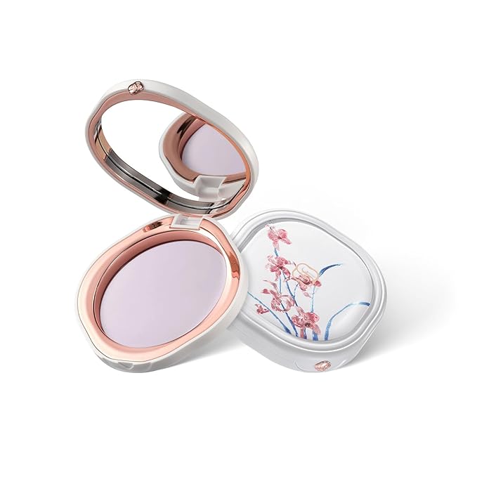 FLORASIS Flawless Jade Breathable Pressed Powder (Ode to Embroidery) (04 Lavender, 1 Count)