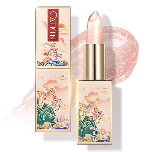CATKINTinted Lip Balm Color Changing Lip Stain Ultra Hydrating Lip Moistrurizer Lip Care with Vitamin E Nourishing For Cracked & Dry Lips 0.12 oz C18 ISARO