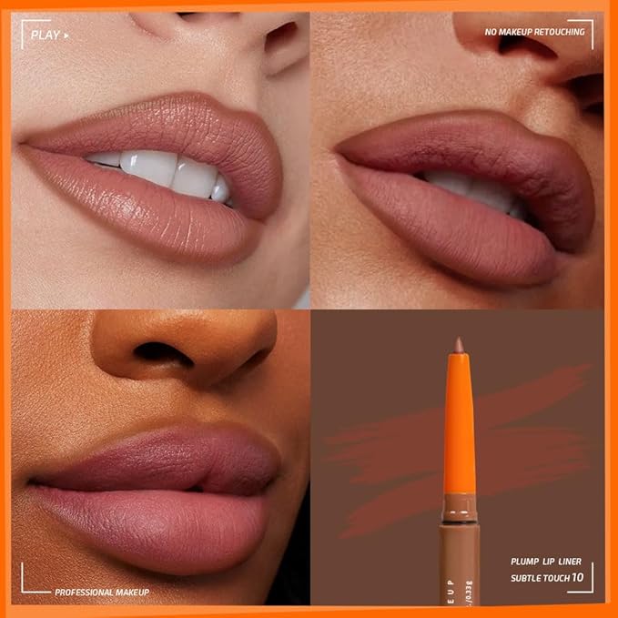 Retractable Lip Liner Pencil for Shaping & Sculpting Lips,Creamy Matte Gel Crayon Lip Liner Pencil delineador de labios,Long Lasting Waterproof Lipstick LipLiner (10#, 1 Count (Pack of 1))