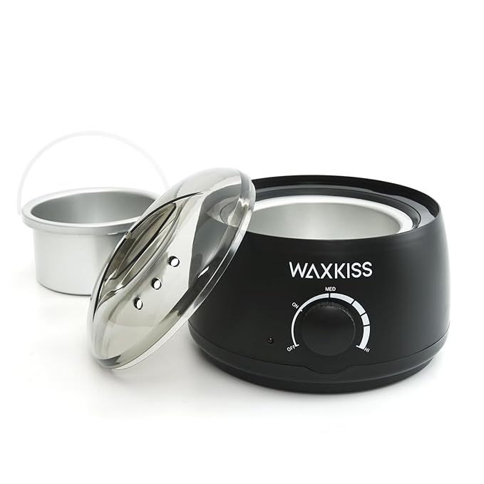 Waxkiss 14Oz Wax Warmer for Hair Removal, Professional Wax Melting Machine for Women Men With Aluminum Pot And See-Through Lid
