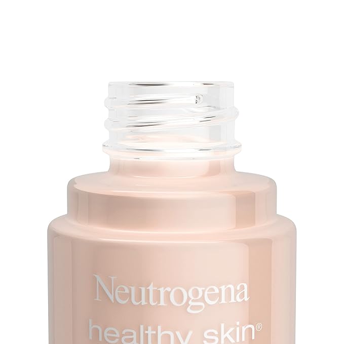 Neutrogena Healthy Skin Liquid Foundation Makeup with Broad Spectrum SPF 20 Sunscreen, Lightweight, Medium Coverage Makeup with Sunscreen and Pro-Vitamin B5, Natural Ivory 20, 1 fl. oz