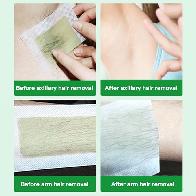 80 PCS Body wax strips for hair removal.Waxing Strips.wax strips for men.waxing strips at Home of All Skin Types Contains 40 Double-Sided + 10 calming oil wipes