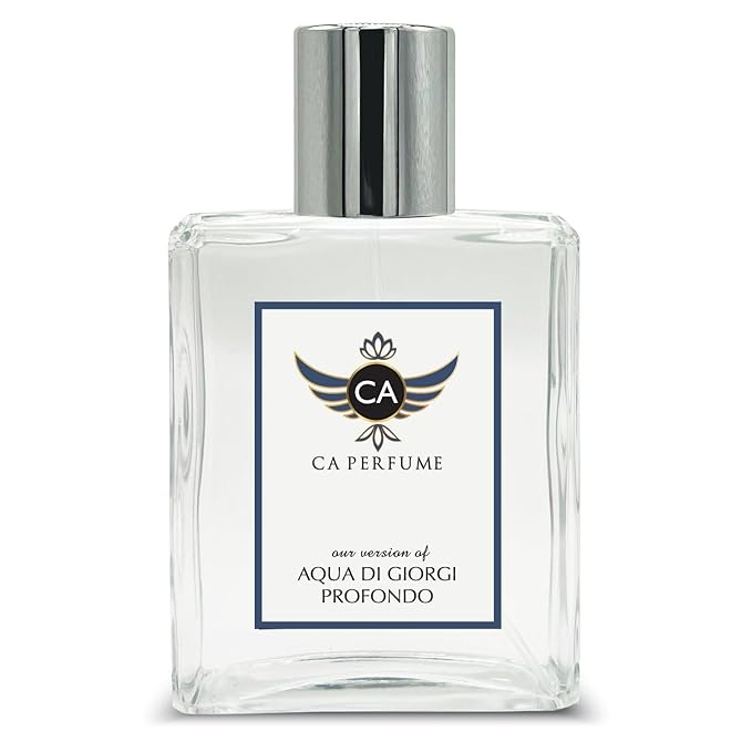CA Perfume Impression of Aqua Di Giorgi Profondo for Men Aromatic Fougere Scent Long Lasting Cologne for Men Signature Scent for Day and Night Wear 3.4 Fl Oz 100ml