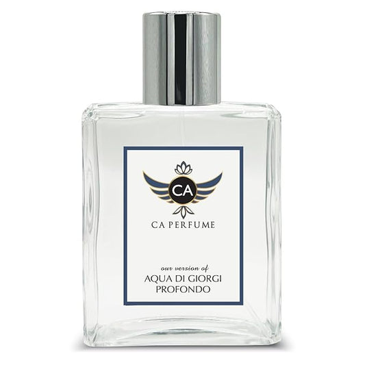 CA Perfume Impression of Aqua Di Giorgi Profondo for Men Aromatic Fougere Scent Long Lasting Cologne for Men Signature Scent for Day and Night Wear 3.4 Fl Oz 100ml