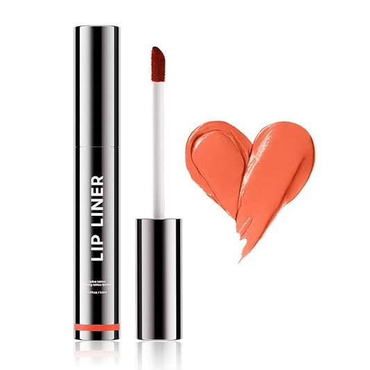 OETUIOW Lip Stain Long Lasting & Waterproof Lip Liner, Non-Stick Cup Highly Pigmented Natural Finish, Lip Gloss for All-Day Color Hold (Coral)