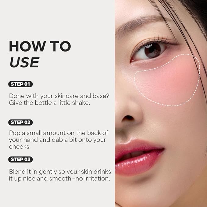 Moist Ampoule Blusher with 50% Moisture Essence | Hydrating & Long-Lasting Blush | 0.68fl.oz (9 Shades) - Lavender Flush