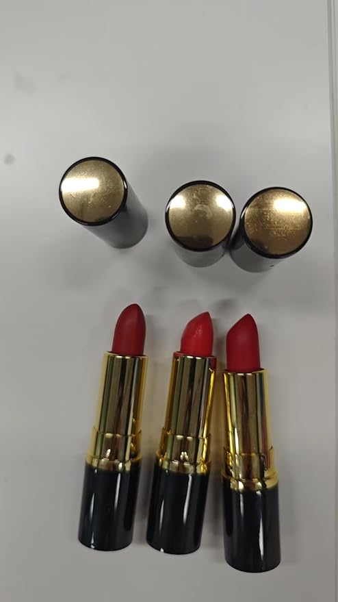 evpct 3Pcs Silky Creamy Matte Lipsticks Set for Women, Orange Ruby Cherry Red Matte Lipstick Lip Blam Sticks Long Lasting Waterproof, Lightweight and Hydrating Moisturizing Lipstick 24 Hour Originales