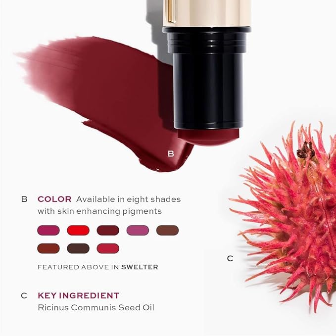 MAKE Beauty Heat Stroke Cream Blush Stick for Cheeks with Natural Hydrating Dewy Finish. Creamy Gel Blush Balm - Shade Scorched, Brick Red Cheek Tint