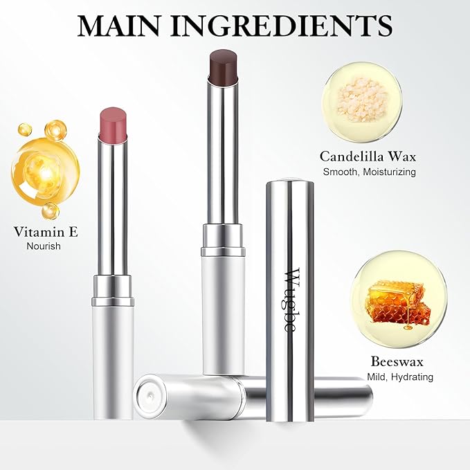 Honey Tinted Lip Balm 2 Colors, Hydrating Sheer Formula Black Pink Lipstick, High Shine Lip Tint Makeup Soften Lip Care Balm Combo for Repairing Dry Lips Lightweight Natural Glossy Finish