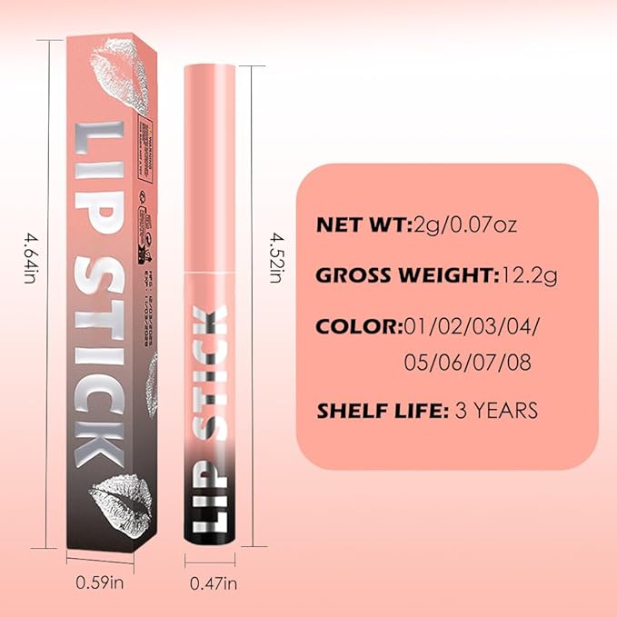 Warm Pink Matte Lipstick for Women, Long Lasting Waterproof Transfer-Proof Vegan, 24 Hours Moisturizing Glossy Shine Lip Gloss, Lipstick Palette Beauty Products Makeup All-Day Formula A01#