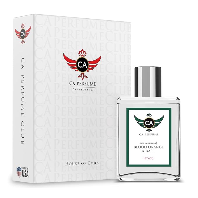 CA Perfume Impression of Blood Orange & Basil for Women and Men Long Lasting Unisex Fragrance Eau De Parfum 1.7 Fl Oz 50ml
