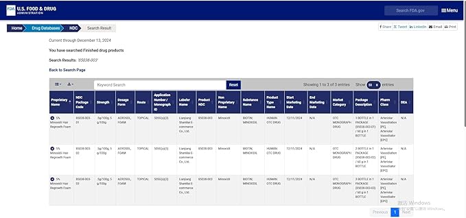 5% Minoxidil for Men Foam Hair Growth - Minoxidil Foam Hair Regrowth Treatment for Men, Topical Hair Loss Treatments, Extra Strength Thicker & Fuller Hair, 1 Month Supply, 2.11 oz