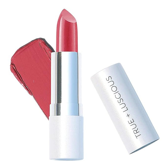 True + Luscious Super Moisture Lipstick | Satin Cream Lip Color for Lasting Hydration | Hyaluronic Acid Konjac Root Powder | Vegan Cruelty-Free Gluten-Free Flatters All Skin Tones | Vintage Rose