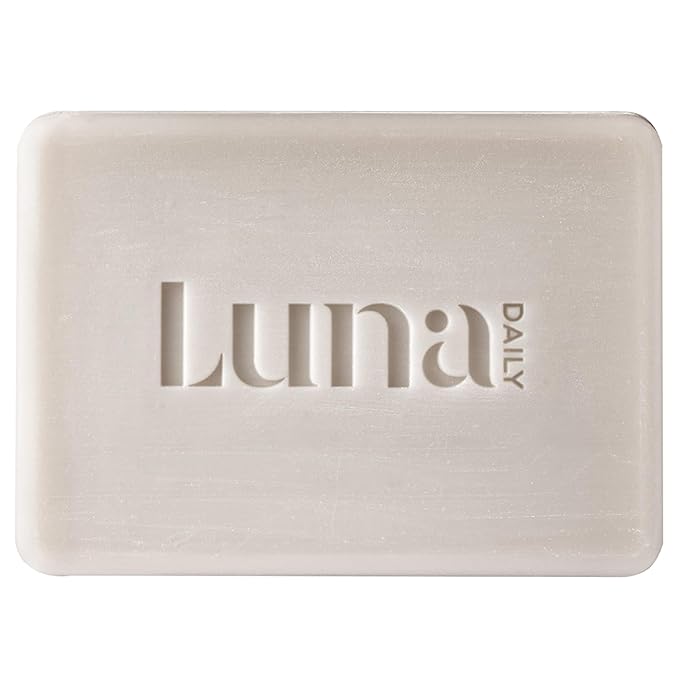 Luna Daily Soap-Free Bar | Natural pH-Balanced Cleanser for Sensitive Skin | Replaces Body Wash and Shaving Cream | Moisturizing Shea Butter & Coconut Oil Formula for Feminine Care,125 g